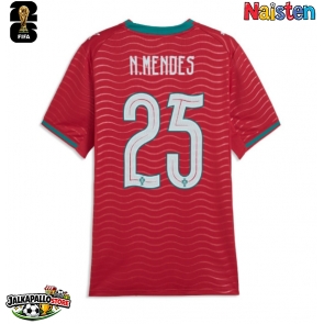 Portugali Nuno Mendes #25 Kotipaita Naisten MM-kisat 2026 Lyhythihainen